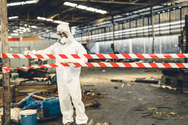 Professional Biohazard Cleanup technician working in Franklin, TX